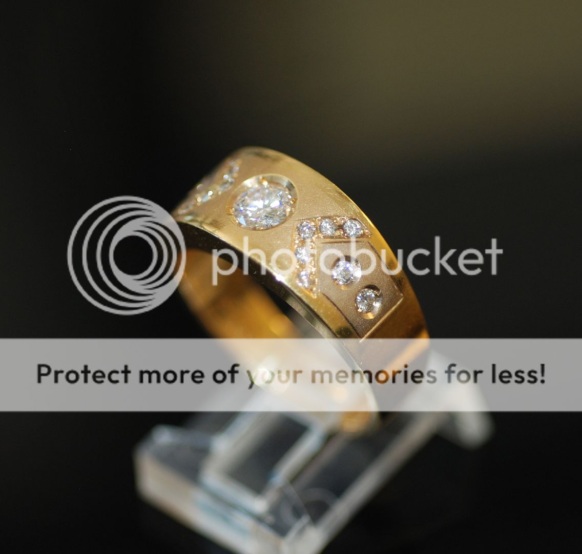 Original Italian Fancy Diamond Dome Style Mens Pinky Ring 18k/750 eBay