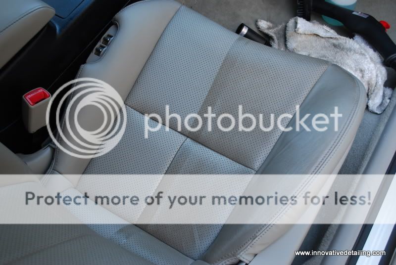 How to effectively clean your leather seats with steam and little or no